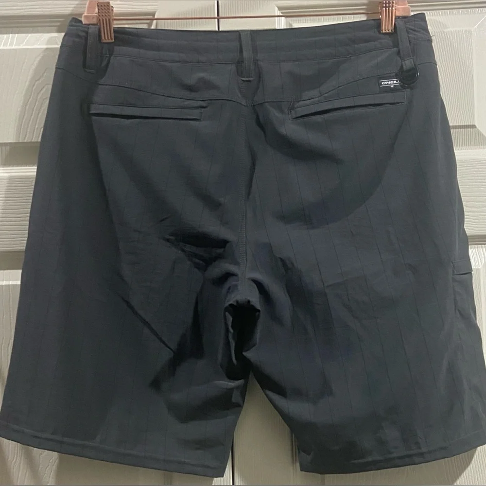 O'neill Mens Crossover Shorts 36 x 11 Black Stretch Flat Frront Casual